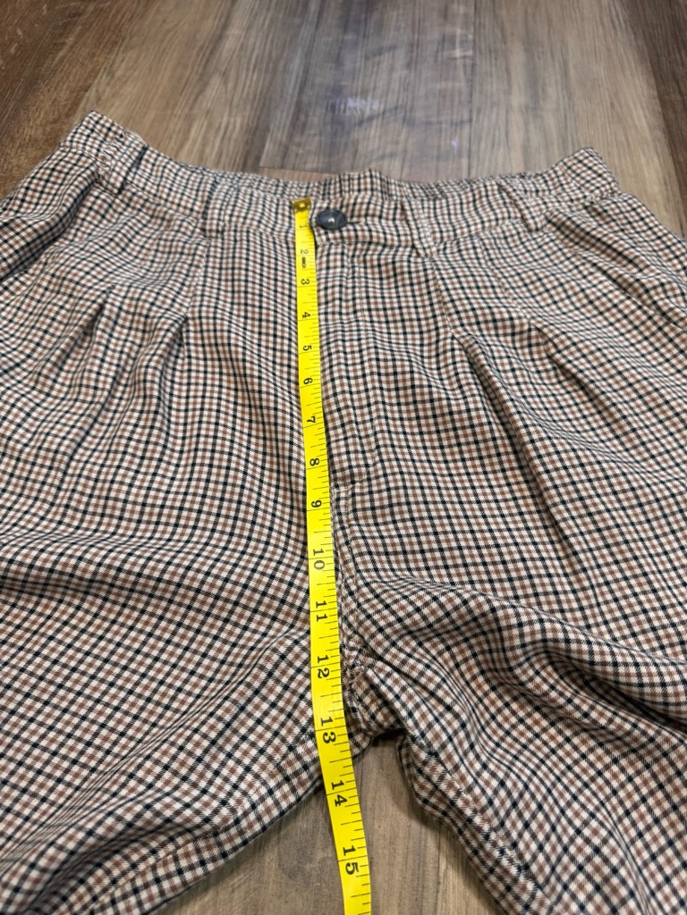 Kenzie + Francesca’s Brown and Cream Plaid Wide-Leg Pants, Size Large - Picture 4 of 16